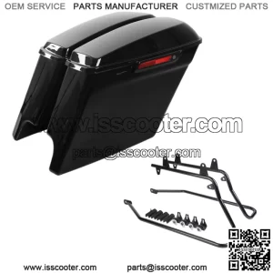5" Stretched SaddleBags Saddle Bags Bracket Kit Fit For Harley Softail 84-17 16 (For: Harley-Davidson)