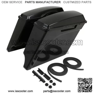 5" Unpainted Extended Hard Saddle bag Saddlebags Fit For Harley Road King 93-13 (For: Harley-Davidson)