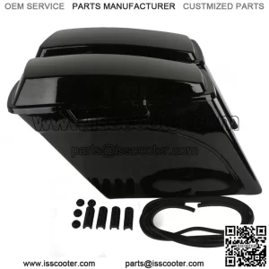 5" Extended Stretched Hard Saddlebags Bag Fit For Harley Touring Road King 93-13 (For: Harley-Davidson)