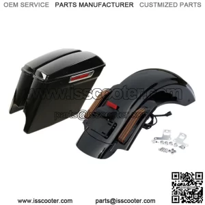 5" Hard Saddlebags Saddle Bags LED Rear Fender Fit For Harley Touring 2014-2023 (For: Harley-Davidson)