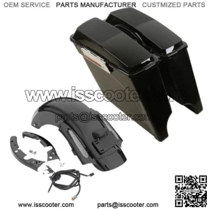 5" Hard Saddlebags w/ Speaker Lid Rear Fender Fit For Harley Touring 2009-2013 (For: Harley-Davidson)