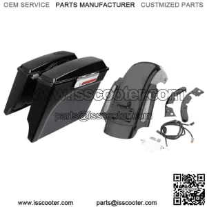 5" Saddlebag 5x7" Speaker Lid Rear LED Fender Fit For Harley Road Glide 09-13 12 (For: Harley-Davidson)