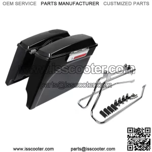 5" Saddlebags 5x7" Speaker Lids Bracket Kit Fit For Harley Softail Fatboy 84-17 (For: Harley-Davidson)