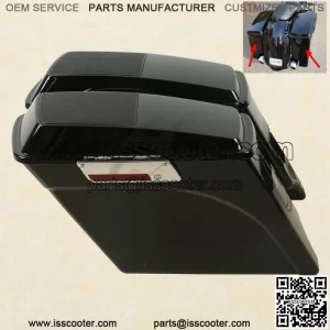 5" Stretched Extended Saddlebags Speaker Lid Fit For Harley Electra Glide 93-13 (For: Harley-Davidson)