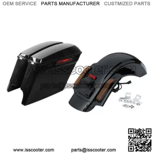 5" Stretched Hard Saddlebag & Rear Fender Fit For Harley Road King 14-23 18 19 (For: Harley-Davidson)