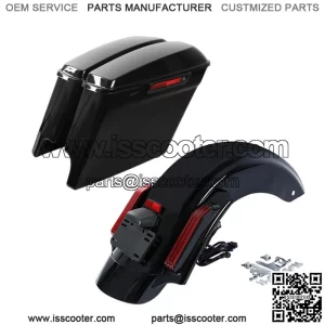 5" Stretched Hard Saddlebag + Rear Fender Fit For Harley Road Glide 2014-2023 22 (For: Harley-Davidson)