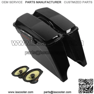 5" Stretched Hard Saddlebags w/ 6X9" Speaker Fit For Harley Touring Glide 93-13 (For: Harley-Davidson)