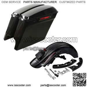 5" Stretched Saddlebags Bag Rear Fender Fit For Harley Touring Road King 09-13 (For: Harley-Davidson)