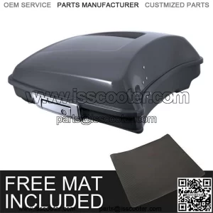 5.5" Razor Pack Trunk Fit For Harley Tour Pak Electra Glide 14-23 Gunship Gray (For: Harley-Davidson)