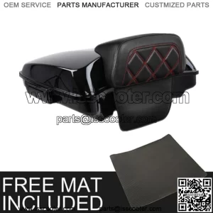 5.5" Razor Trunk Backrest Pad Fit For Harley Tour Pak Street Glide 14-23 Black