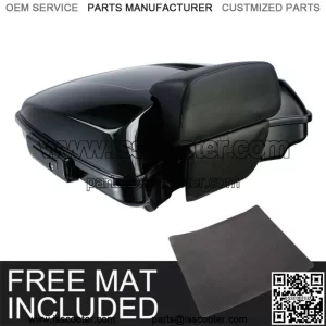 5.5" Razor Trunk Black Latch & Backrest Fit For Harley Tour Pak Road Glide 14-23 (For: Harley-Davidson)