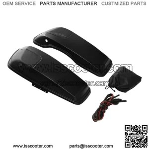 5x7" Saddlebags Lids Speaker Grill Fit For Harley Road Glide 14-23 Black Denim (For: Harley-Davidson)