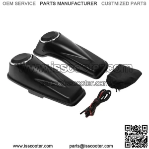 6.5" Speaker Saddlebags Lids Fit For Harley Touring Road King 14-23 Black Denim (For: Harley-Davidson)