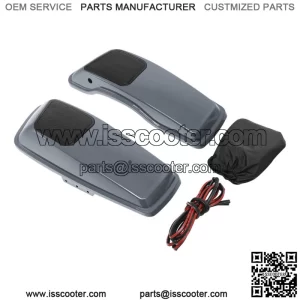 6x9" Saddlebag Speaker Lids Fit For Harley Touring Road Glide 14-23 Gunship Gray (For: Harley-Davidson)