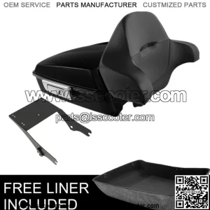 Black 10.7" Chopped Pack Trunk Pad Rack Fit For Harley Tour Pak Road Glide 97-08 (For: Harley-Davidson)