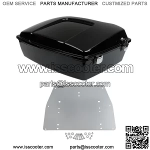 Black 10.7" Chopped Trunk Base Plate Fit For Harley Tour Pak Road King 1997-2013 (For: Harley-Davidson)