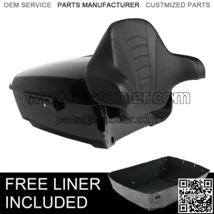 Black 13.7" King Pack Trunk & Backrest Fit For Harley Tour Pak Road King 14-23 (For: Harley-Davidson)