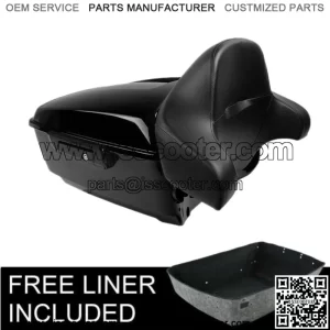 Black 13.7" King Pack Trunk Backrest Fit For Harley Tour Pak Road King 2014-2023 (For: Harley-Davidson)