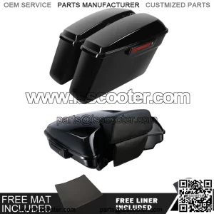 Black 5.5" Razor Tour Pack Trunk & Saddlebags Fit For Harley Road Glide 14-23 (For: Harley-Davidson)