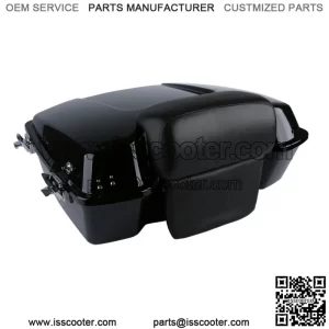 Black Chopped Pack Trunk & Backrest Pad Fit For Harley Tour Pak Road Glide 97-13 (For: Harley-Davidson)