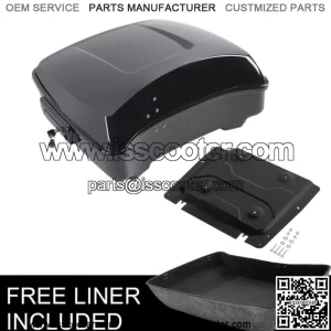 Black Chopped Pack Trunk Base Plate Fit For Harley Tour Pak Road King 2014-2022 (For: Harley-Davidson)