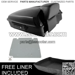 Black Chopped Pack Trunk Pad Base Plate Fit For Harley Tour Pak Road Glide 14-23