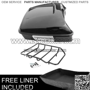 Black Chopped Pack Trunk Top Rack Fit For Harley Tour Pak Touring 2014-2023 2022 (For: Harley-Davidson)