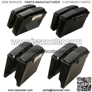 Black Hard Saddlebags 6x9" Speaker Lids Fit For Harley Touring Road Glide 94-13 (For: Harley-Davidson)