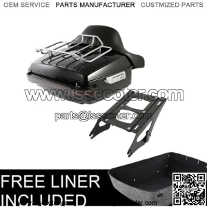 Black King Pack Trunk Pad Light Rack Fit For Harley Tour Pak Street Glide 14-23 (For: Harley-Davidson)