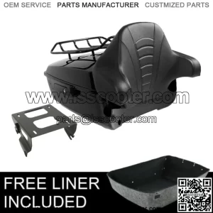 Black King Pack Trunk Pad Solo Rack Fit For Harley Tour Pak Electra Glide 14-23 (For: Harley-Davidson)