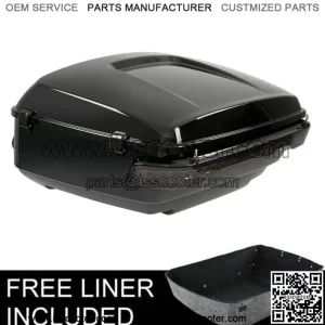 Black King Pack Trunk W/ Red Tail Light Fit For Harley Tour Pak Road King 14-23 (For: Harley-Davidson)