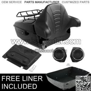 Black King Trunk Pad Speaker Rack Plate Fit For Harley Tour Pak Road Glide 14-23 (For: Harley-Davidson)