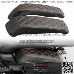 Black Orange Saddlebag Lid Covers Fit For Harley Touring Road Glide 2014-2023 22 (For: Harley-Davidson)