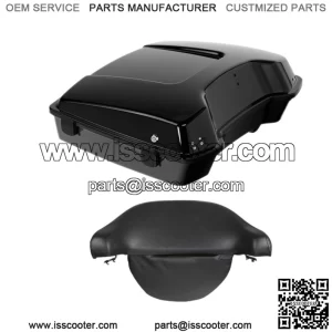 Black Razor Pack Trunk & Backrest Pad Fit For Harley Tour Pak Touring 1997-2013 (For: Harley-Davidson)