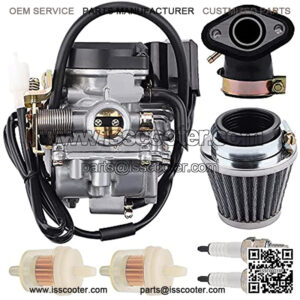 139QMB Carburetor Manifold Intake Replacement for 18mm Tao Tao 50CC Carburetor GY6 49CC 4 Stroke Scooter Moped Mini Dirt Bike ATV Ruckus Racing Kymco