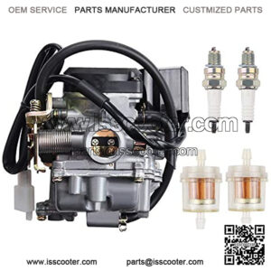 GY6 50cc Carburetor with Electric Choke for 18mm PD18J 139QMB Carburetor 49cc 50cc Scooter ATV Jonway Jmstar Tank Peace Dongfang Kazuma JCL