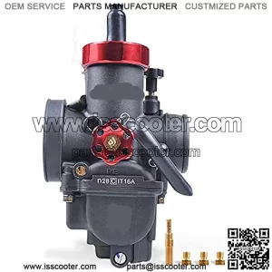 Racing Performance 28mm motorcycle carburetor 150CC GY6 Carburetor 150CC Dirt Bike Carburetor Kit With Carburetor Jets Fit SSR TTR Dirt Bike Mini Bike Motorcross GY6 Scooter Moped (Black, 28mm)