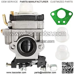 Carburetor Kit for 43cc 47cc 49cc 50cc 2 Stroke Engines 15mm Intake Hole Mini Pocket Bike Chopper Atv Quad Dirt Bike Super Gas Scooter Bike with Primer Bulb and Gasket