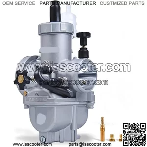 Racing Performance 30mm Motorcycle Carburetor GY6 Carburetor 200CC Dirt Bike Carburetor Kit With Carburetor Jets Fit KAYO Apollo Dirt Bike Mini Bike SSR TTR GY6 Scooter Moped (Sliver, 30mm)