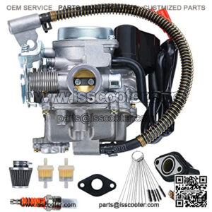 139QMB Carburetor for GY6 49cc 50cc 4 Stroke Scooter 80cc PD18J PD19J PD20J Scooters Moped ATV Go Kart Quads Buggy Kymco with Air Filter Intake Manifold
