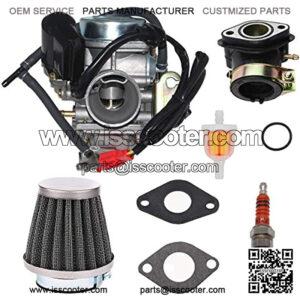 GY6 150cc Carburetor for GY6 4 Stroke Engines 125cc 150cc ATV Go Karts Scooter Mopeds QMJ/QMI157 QMJ/QMI152 / 24mm PD24J Carb