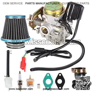 139QMB Carburetor Replacement for 4 Stroke GY6 50CC 49CC Scooter Moped Engine 18mm carb with Intake Manifold Air Filter