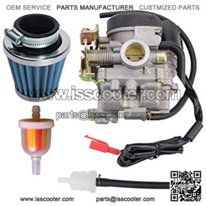 Carburetor with 39MM Air Filter Fuel Filter Replacement for 4 Stroke GY6 49cc 50cc Scooter Moped 139QMB Kymco