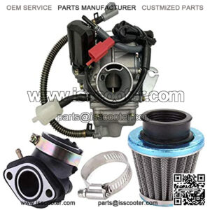 150cc Carburetor for GY6 4 Stroke Engines Electric Choke Motorcycle Scooter 152QMJ 157QMI with Air Filter Intake Manifold