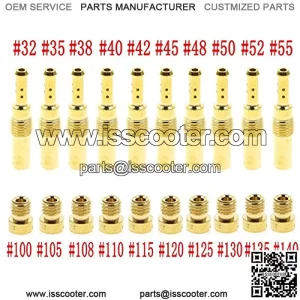10 pcs Carburetor Main with 10 pcs Slow & Pilot for PWK Keihin OKO CVK Fits Scooters ATVs Karts with 125cc 150cc GY6 Motor Engine Carb