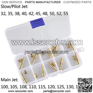 10Pcs Carburetor Main Jets kit & 10Pcs Slow Pilot Jets for PWK Keihin OKO CVK PWM
