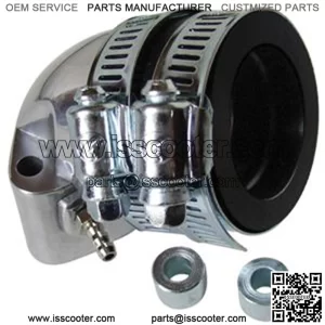 Intake Manifold, NCY 28mm Chrome for 125cc - 150cc GY6 Scooters, ATVs, Go Karts