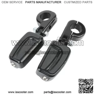 1 1/4" Highway  Highway Bar Footpegs Fit For Harley Touring Yamaha Black (For: Harley-Davidson)
