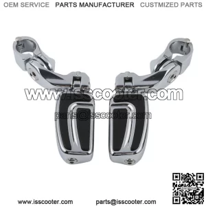 1 1/4" Engine Footpegs Rest Short Angled Mount Fit For Harley Touring Road Glide (For: Harley-Davidson)