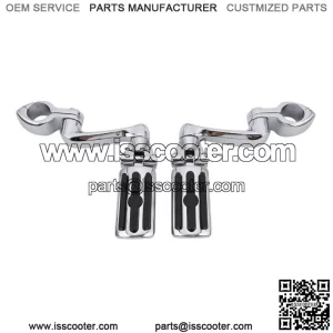 1 1/4" Footpeg 360 Adjustable Long Mount Clamps Fit For Harley Touring Road King (For: Harley-Davidson)